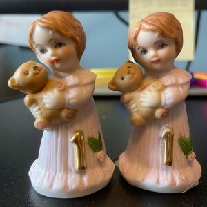 Enesco Growing Up Birthday Girl Figurine Brunette Hair Age 1